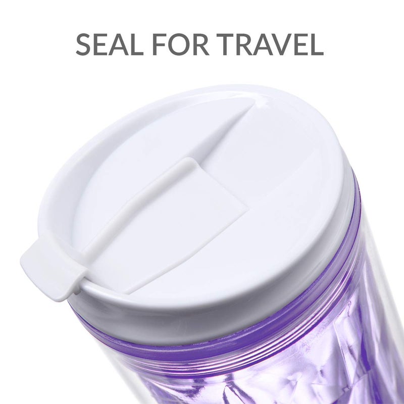 Cupture Crystal Click & Seal Shake Tumbler Cup for Hot or Cold Drinks - 22 oz (Purple Amethyst) - Image 2